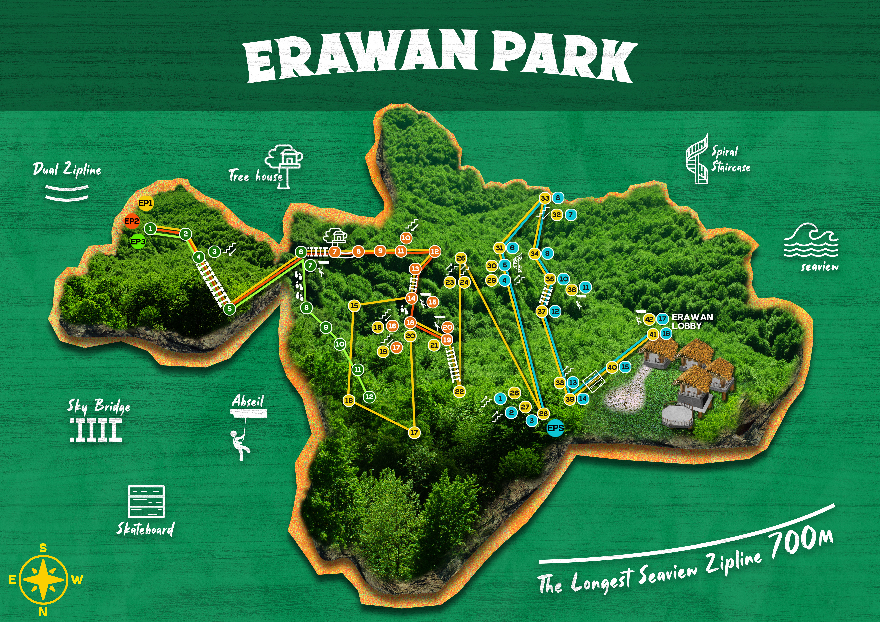 Erawan EP1 Zipline 42 Platforms (Include Meal)