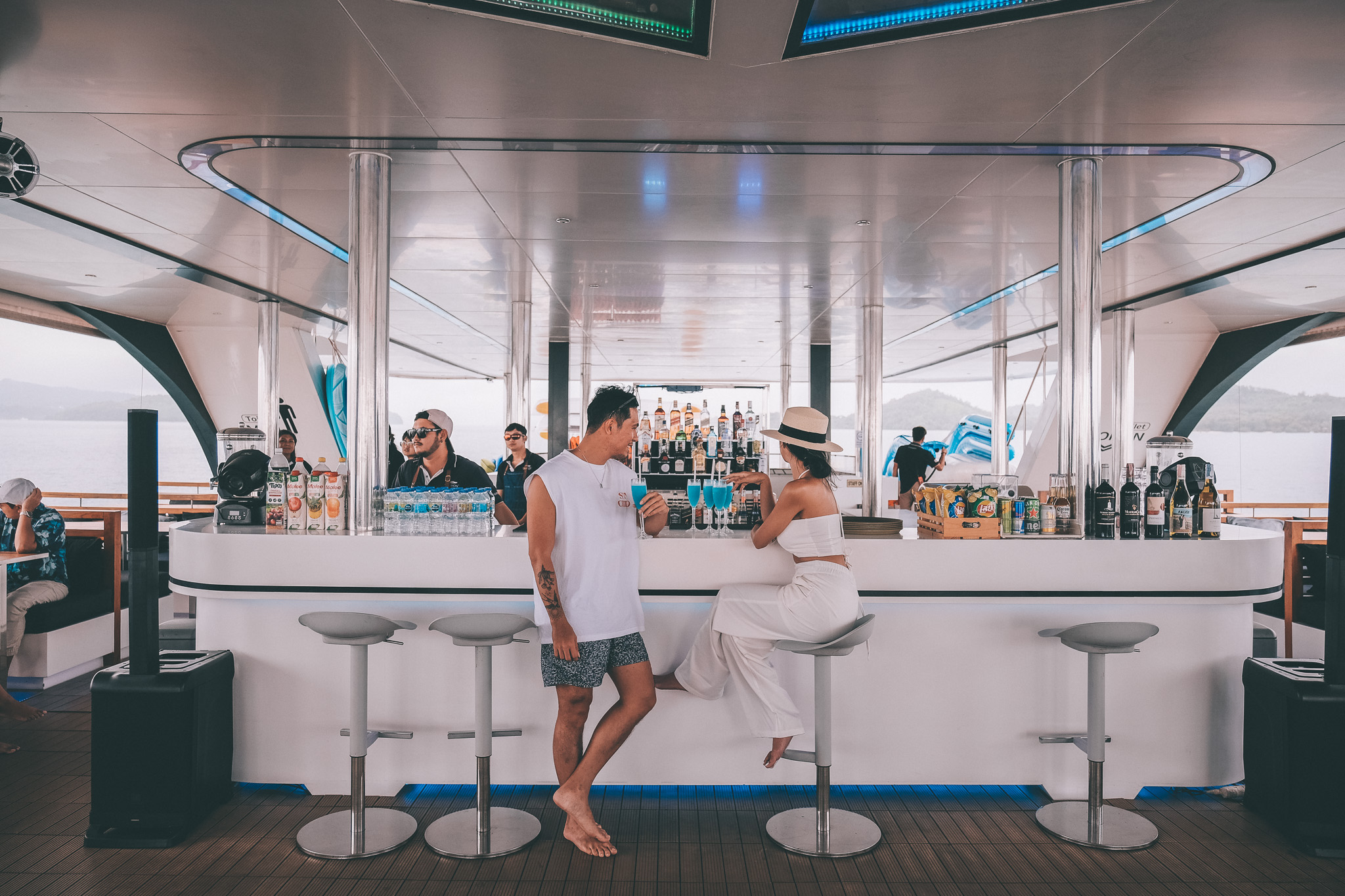 Luxury Boat to James Bond Islands with Lunch and Sunset Dinner